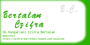 bertalan czifra business card